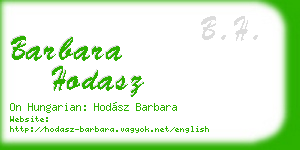barbara hodasz business card