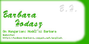 barbara hodasz business card